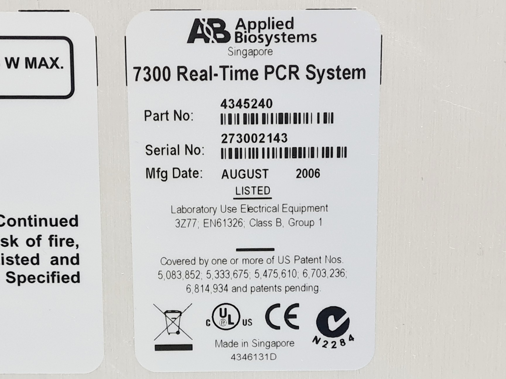 Image of Applied Biosystems 7300 Real-Time PCR System Lab