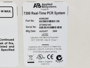 Thumbnail image of Applied Biosystems 7300 Real-Time PCR System Lab