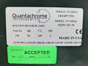 Thumbnail image of Quantachrome 3QDS-MP-30 Surface Area Analysing Instrument