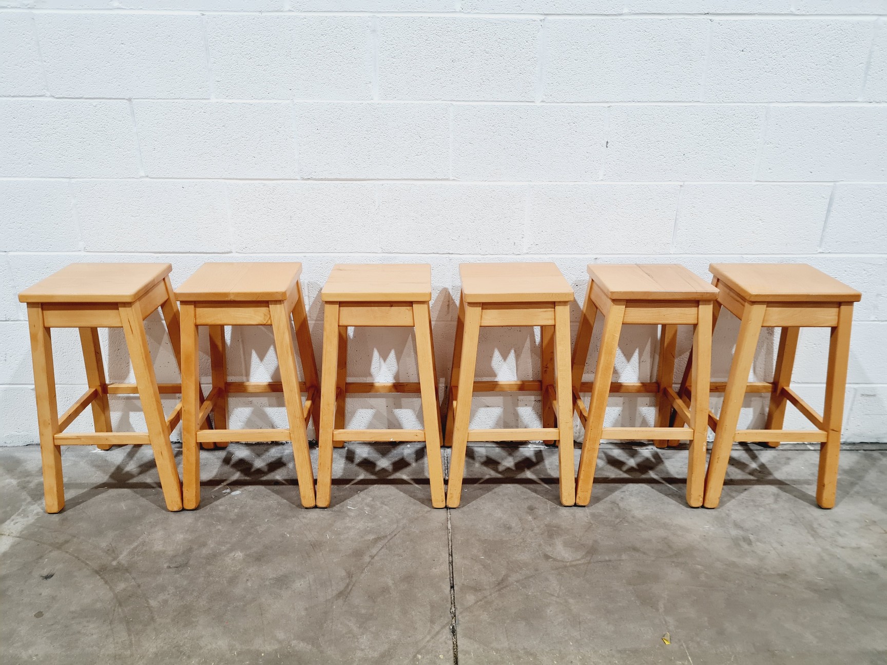 Image of 12 x Mixed Wooden Laboratory Stools 