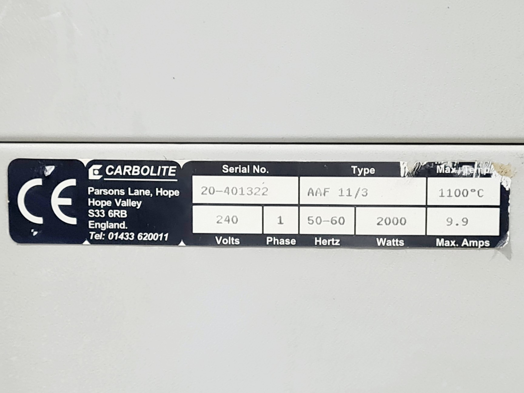 Image of Carbolite Muffle Furnace - AAF 11/3 1100°C 