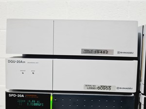 Thumbnail image of Shimadzu Prominence HPLC System SIL-20AC/CT0-20AC/DGU-20A3R/SPD-20A/RF-20A/LC-20