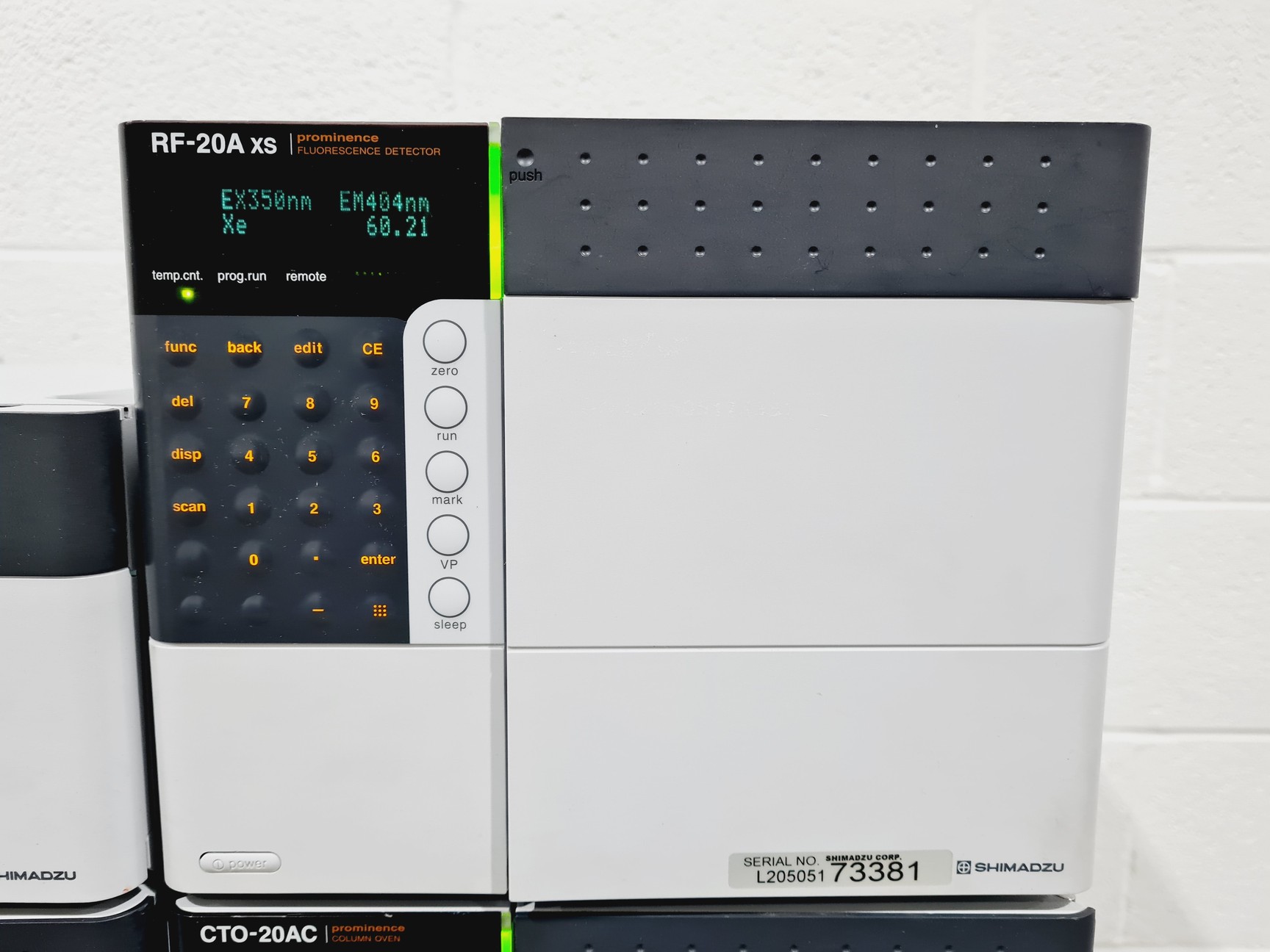 Image of Shimadzu Prominence HPLC System SIL-20AC/CT0-20AC/DGU-20A3R/SPD-20A/RF-20A/LC-20