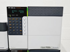 Thumbnail image of Shimadzu Prominence HPLC System SIL-20AC/CT0-20AC/DGU-20A3R/SPD-20A/RF-20A/LC-20