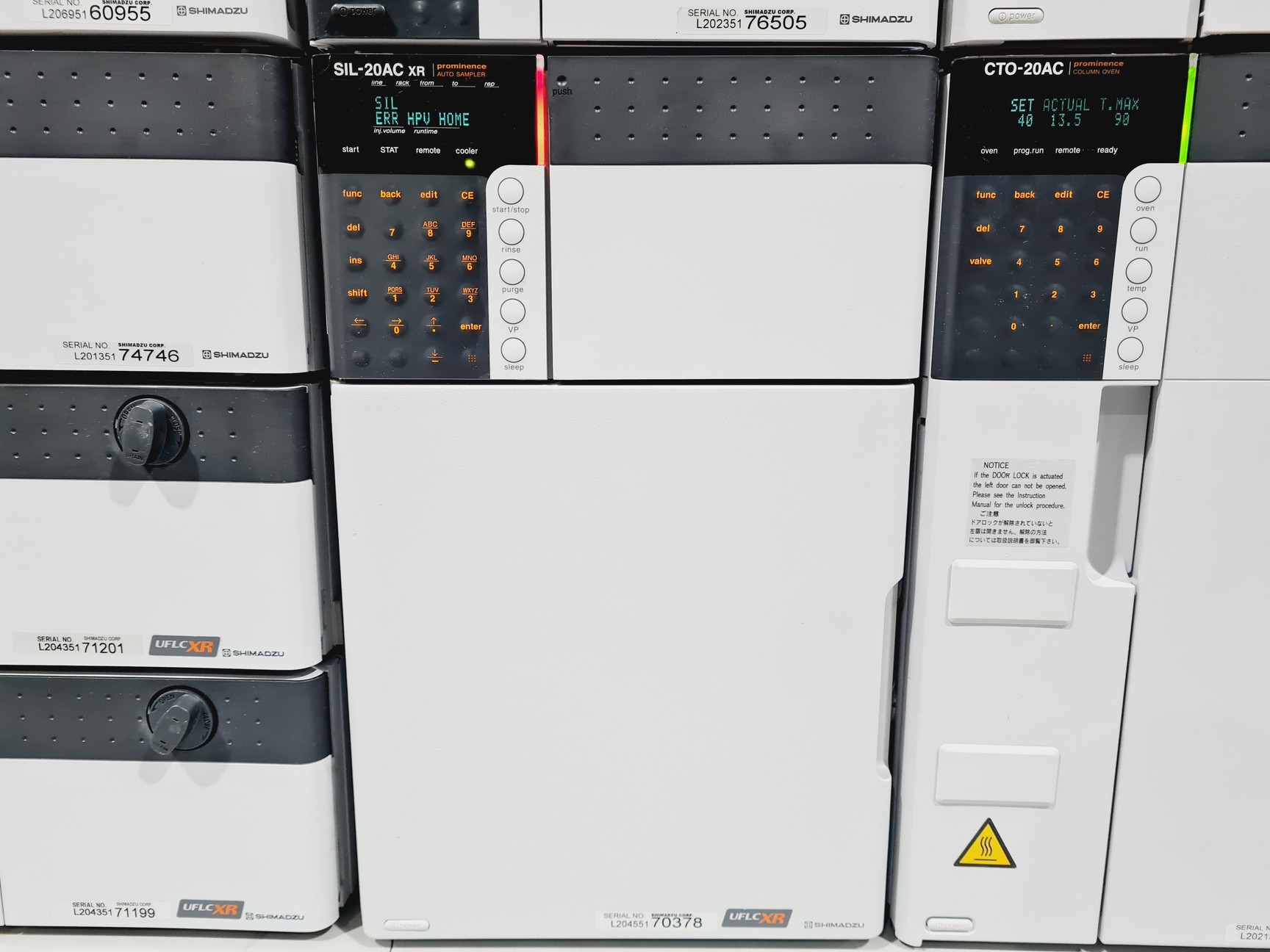 Image of Shimadzu Prominence HPLC System SIL-20AC/CT0-20AC/DGU-20A3R/SPD-20A/RF-20A/LC-20