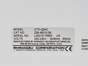 Thumbnail image of Shimadzu Prominence HPLC System SIL-20AC/CT0-20AC/DGU-20A3R/SPD-20A/RF-20A/LC-20