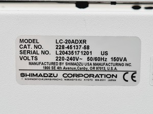 Thumbnail image of Shimadzu Prominence HPLC System SIL-20AC/CT0-20AC/DGU-20A3R/SPD-20A/RF-20A/LC-20