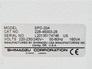 Thumbnail image of Shimadzu Prominence HPLC System SIL-20AC/CT0-20AC/DGU-20A3R/SPD-20A/RF-20A/LC-20