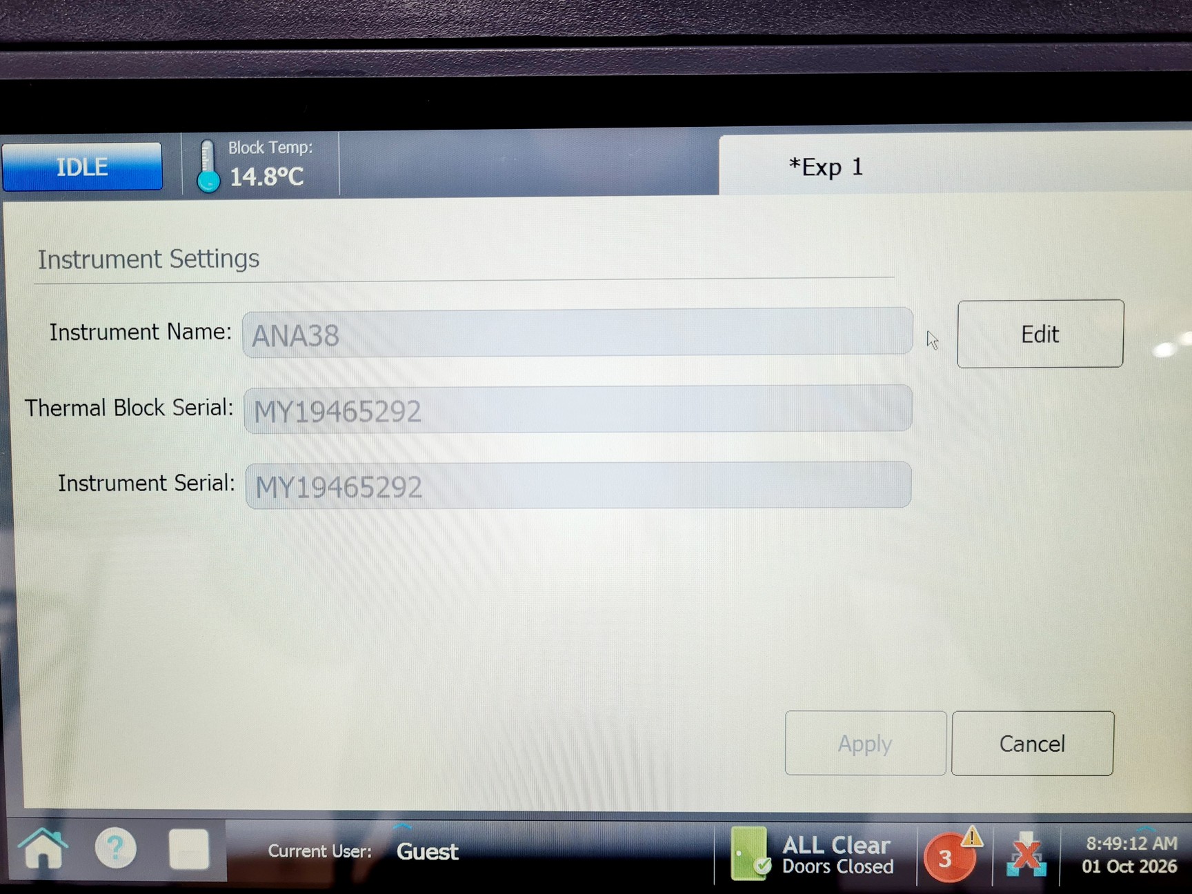 Image of Agilent AriaMx Real-Time RT-PCR Thermal Cycler System 2019 Lab