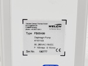 Thumbnail image of Fisher Scientific Welch FB65499 Diaphragm Vacuum Pump