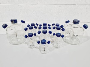 Thumbnail image of Lot of 13 x Techne Lab Spinner Flasks for Magnetic Stirrer Various Sizes