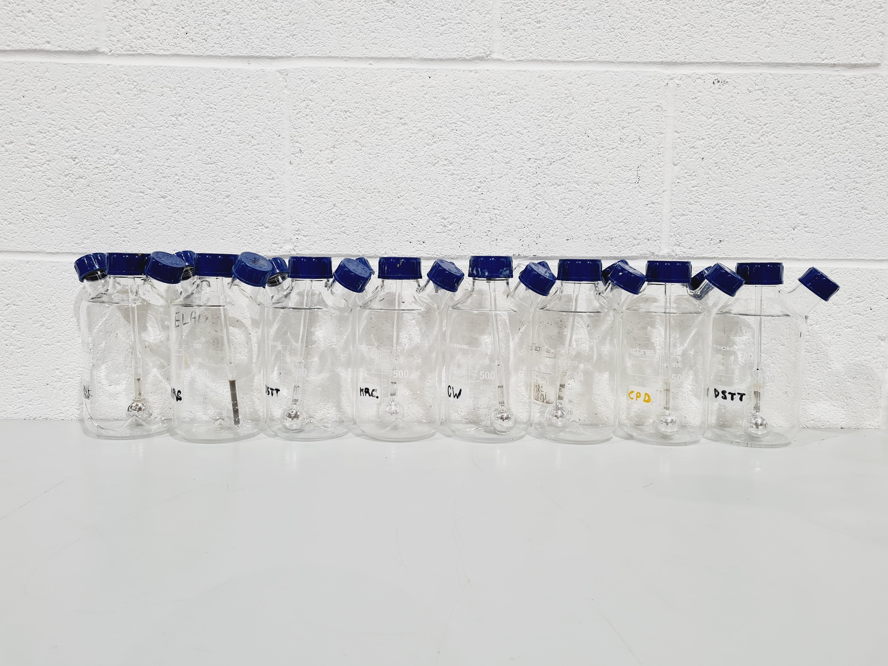 Image of Lot of 13 x Techne Lab Spinner Flasks for Magnetic Stirrer Various Sizes