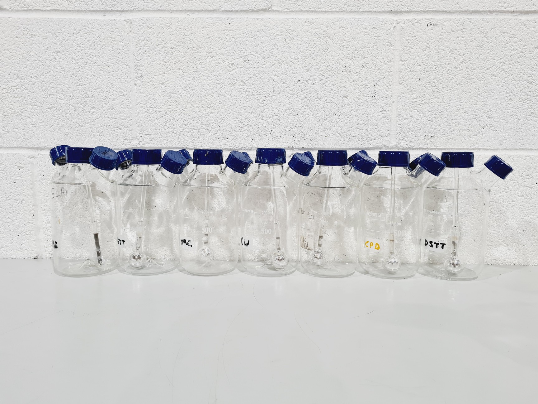 Image of Lot of 13 x Techne Lab Spinner Flasks for Magnetic Stirrer Various Sizes