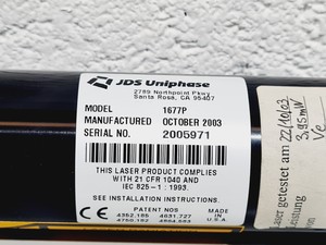 Thumbnail image of JDS Uniphase Helium-Neon Gas Laser Model: 1677P
