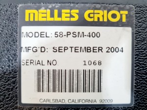 Thumbnail image of Melles Griot Laser Head kineFLEX Model: 58-BTL-008 with PSU 58-PSM-400