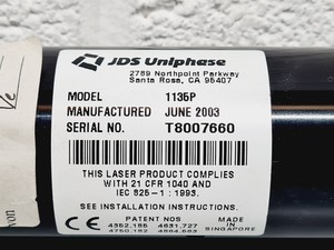Thumbnail image of JDS Uniphase Helium-Neon Gas Laser Model: 1135P