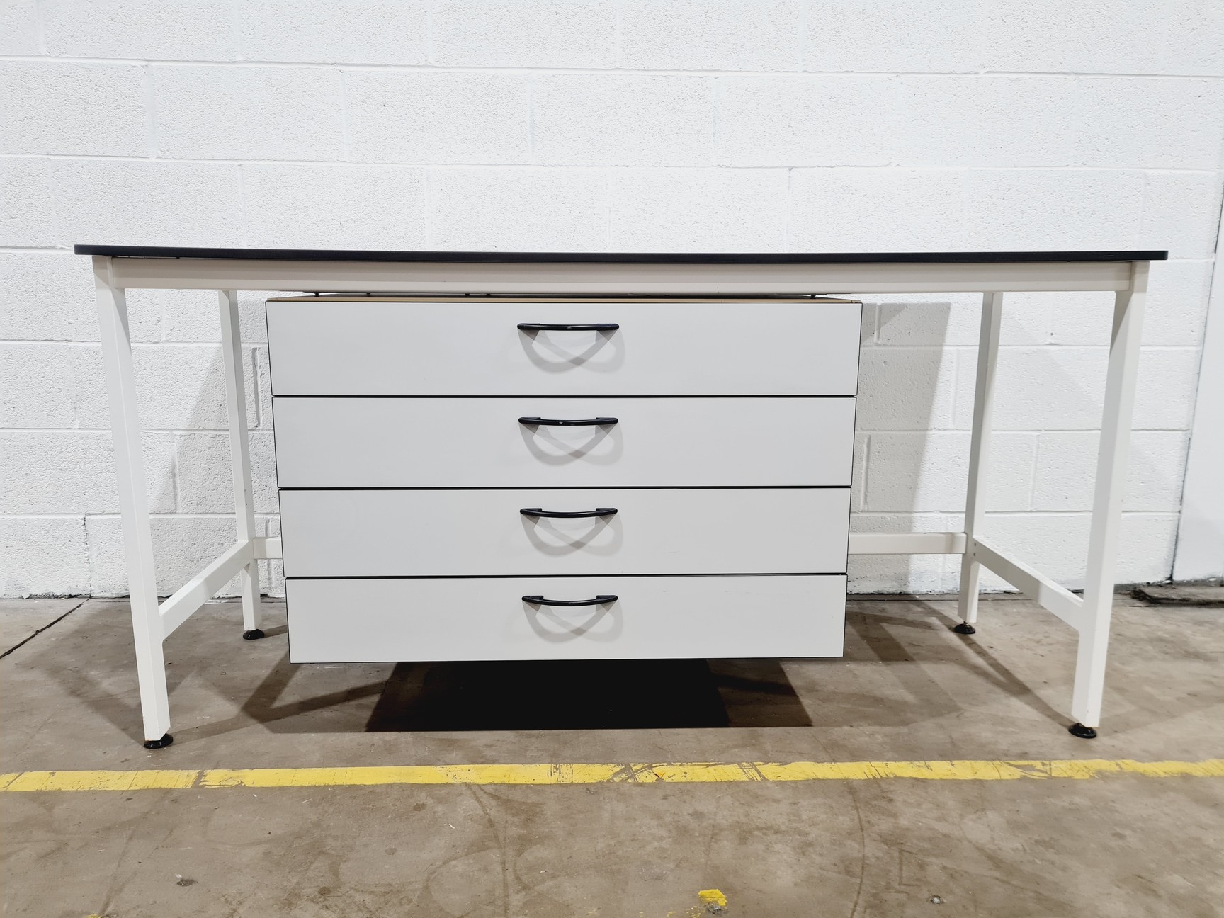Image of Trespa Table Workbench 180 x 80 x 90cm w/ 4 Centre Drawers Lab