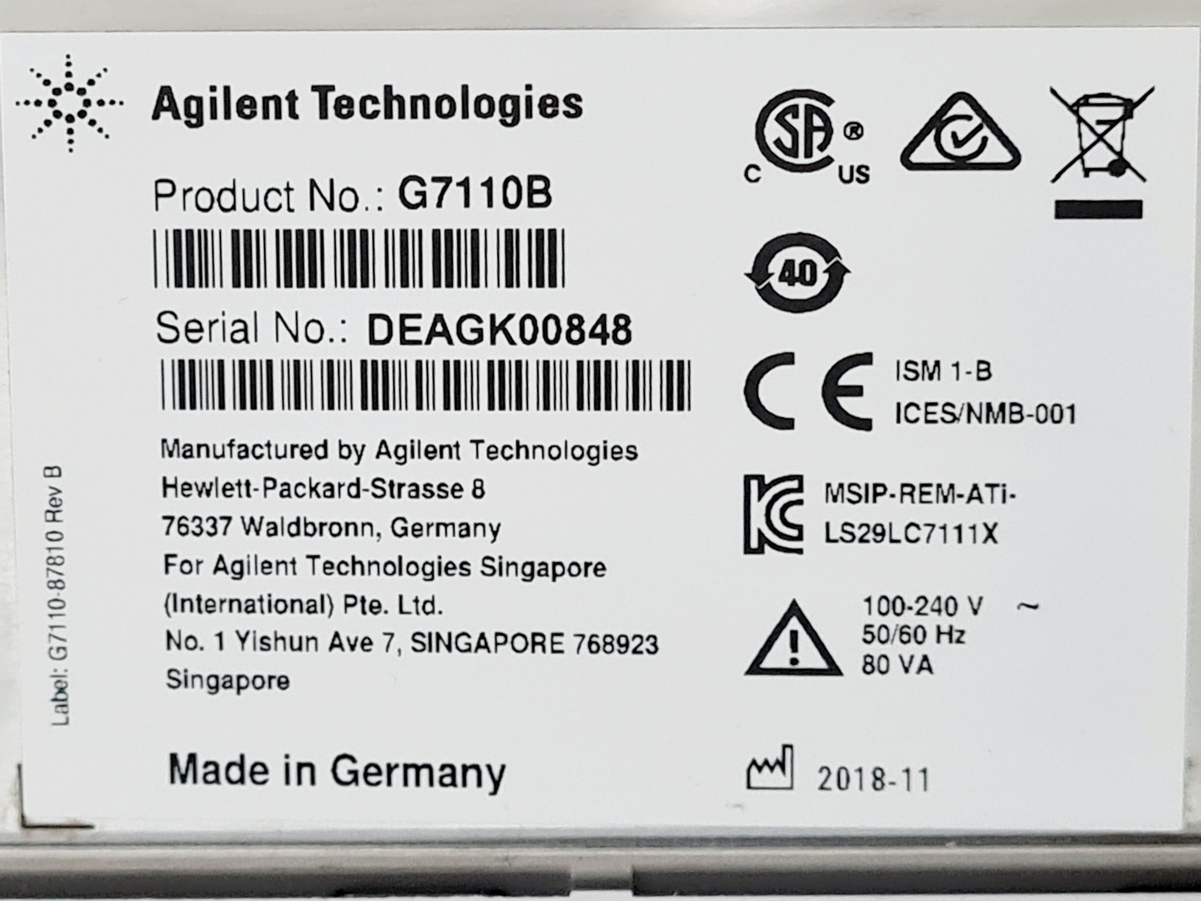Image of Agilent 1260 Infinity II HPLC System G7129A, G7110B, G7116A, G7114A
