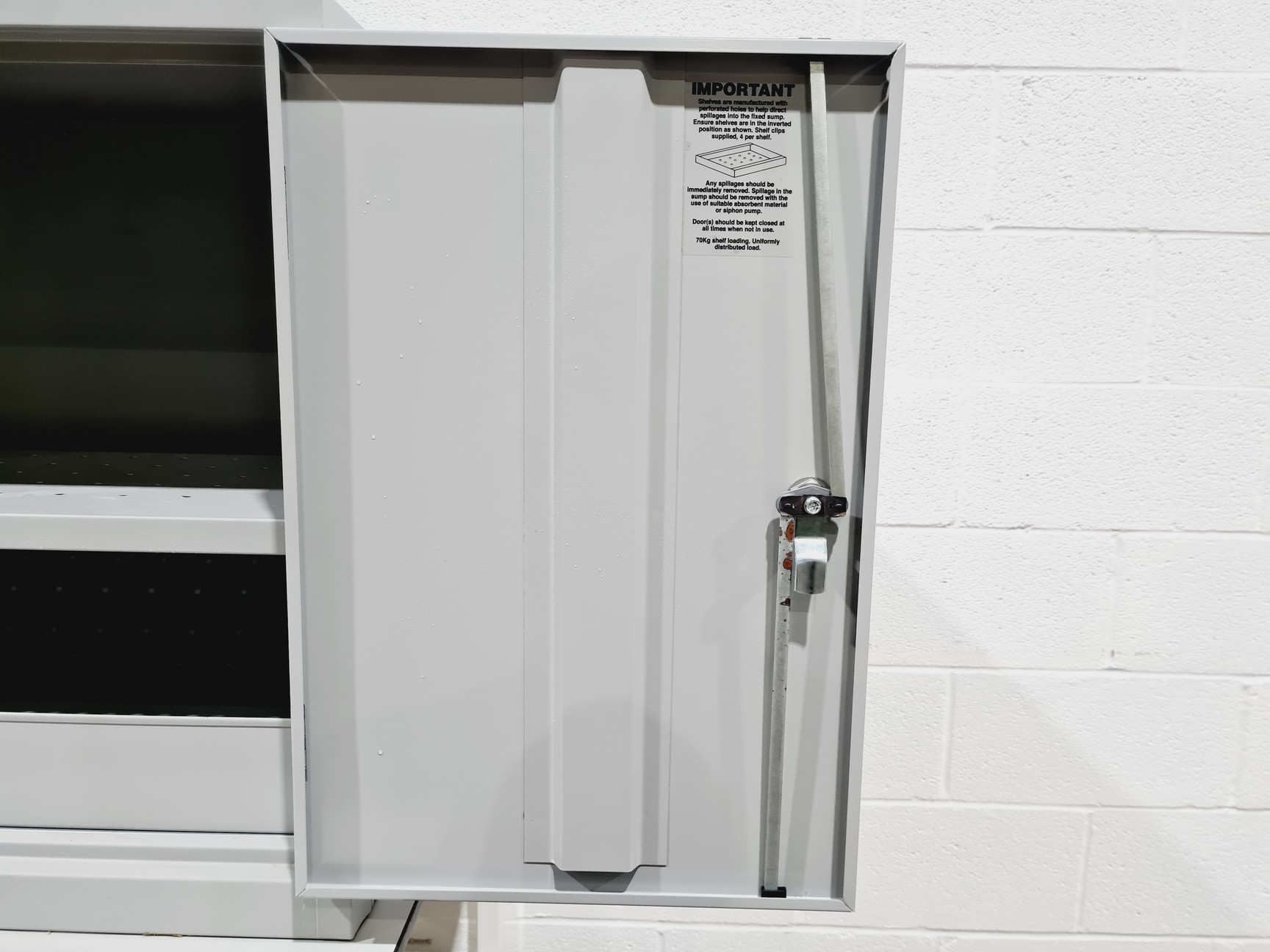 Image of Small Grey Flameproof Solvent Cabinet