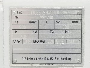 Thumbnail image of PIV Drives GmbH 16,55 2N40010 Extruder