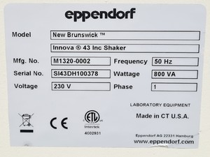 Thumbnail image of New Brunswick Scientific Innova 43 Shaking Incubator Lab
