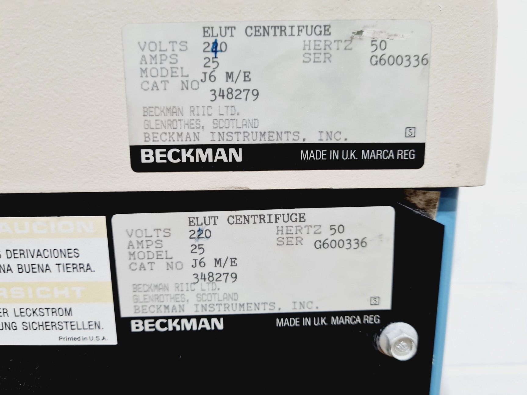 Image of Beckman J-6M/E Centrifuge with JE-5.0 Elutriator Rotor & Strobe Light