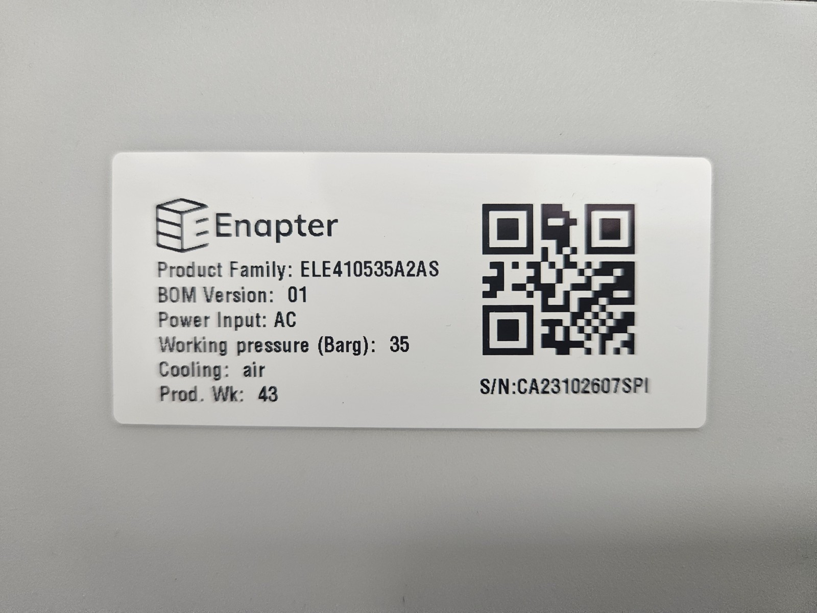 Image of Enapter Electrolyser Stack EL4.1 Hydrogen Generation System
