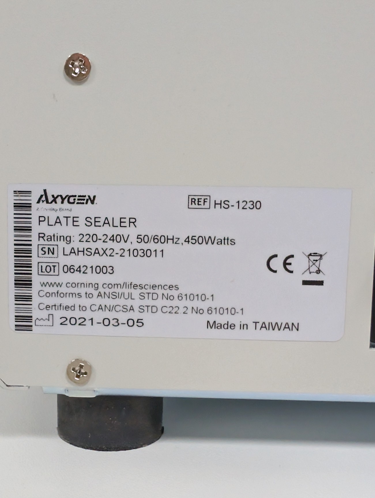 Image of Axygen Automatic Plate Sealer HS-1230 – Model 44260