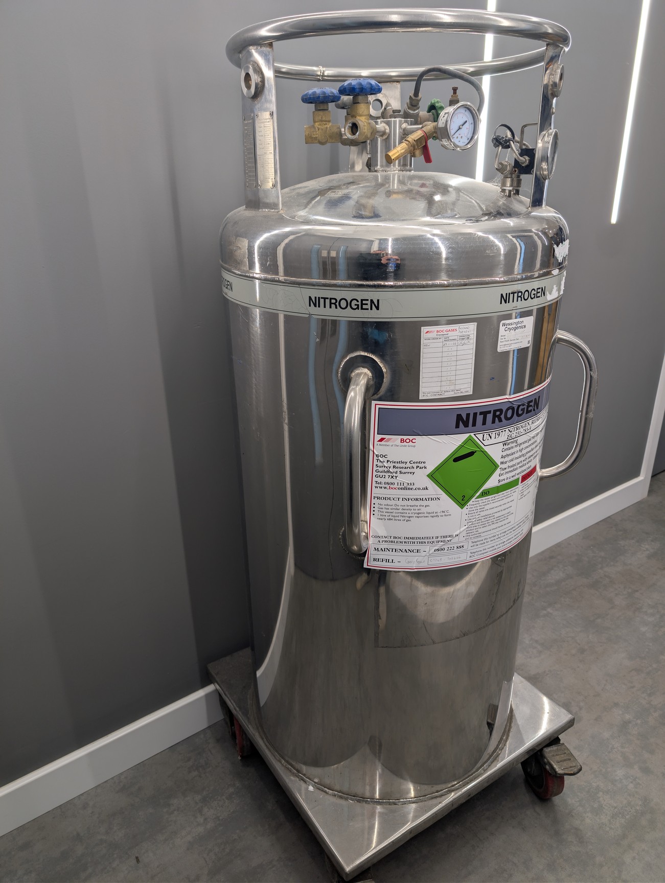 Image of Wessington Cryogenics TPV200HD Pressurised Liquid Nitrogen Tank 2013 