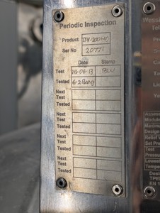 Thumbnail image of Wessington Cryogenics TPV200HD Pressurised Liquid Nitrogen Tank 2013 
