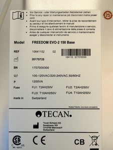 Thumbnail image of Tecan FREEDOM EVO-2 150 Base Liquid Handling Robot with Fixed Tip System