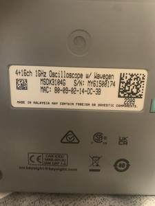 Thumbnail image of Keysight MSOX3104G 1GHz Oscilloscope with WaveGen & Sealed N2843A Passive Probes