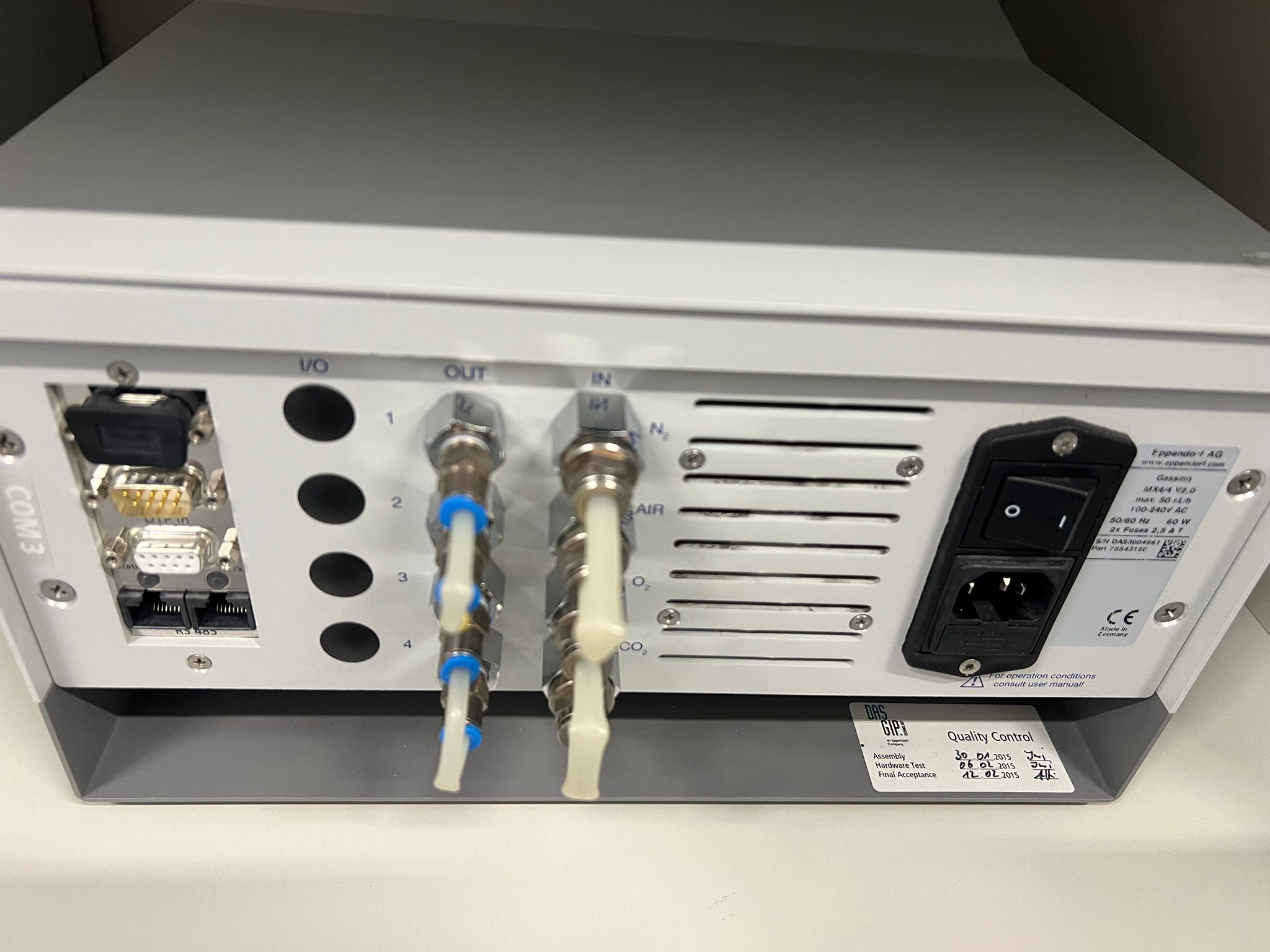 Image of DASGIP Parts from Four Parallel Bioprocess Systems MX4/4, TC4SC4, EGC4 