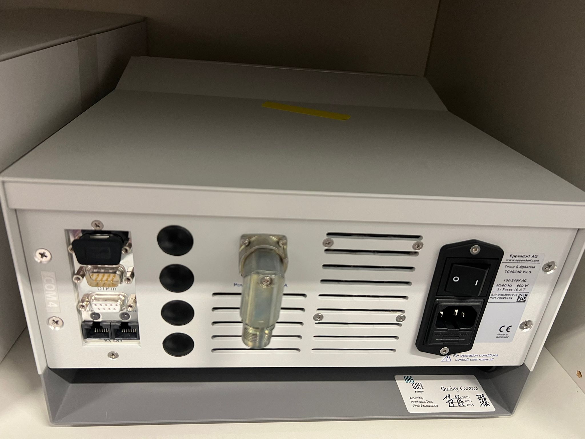 Image of DASGIP Parts from Four Parallel Bioprocess Systems MX4/4, TC4SC4, EGC4 