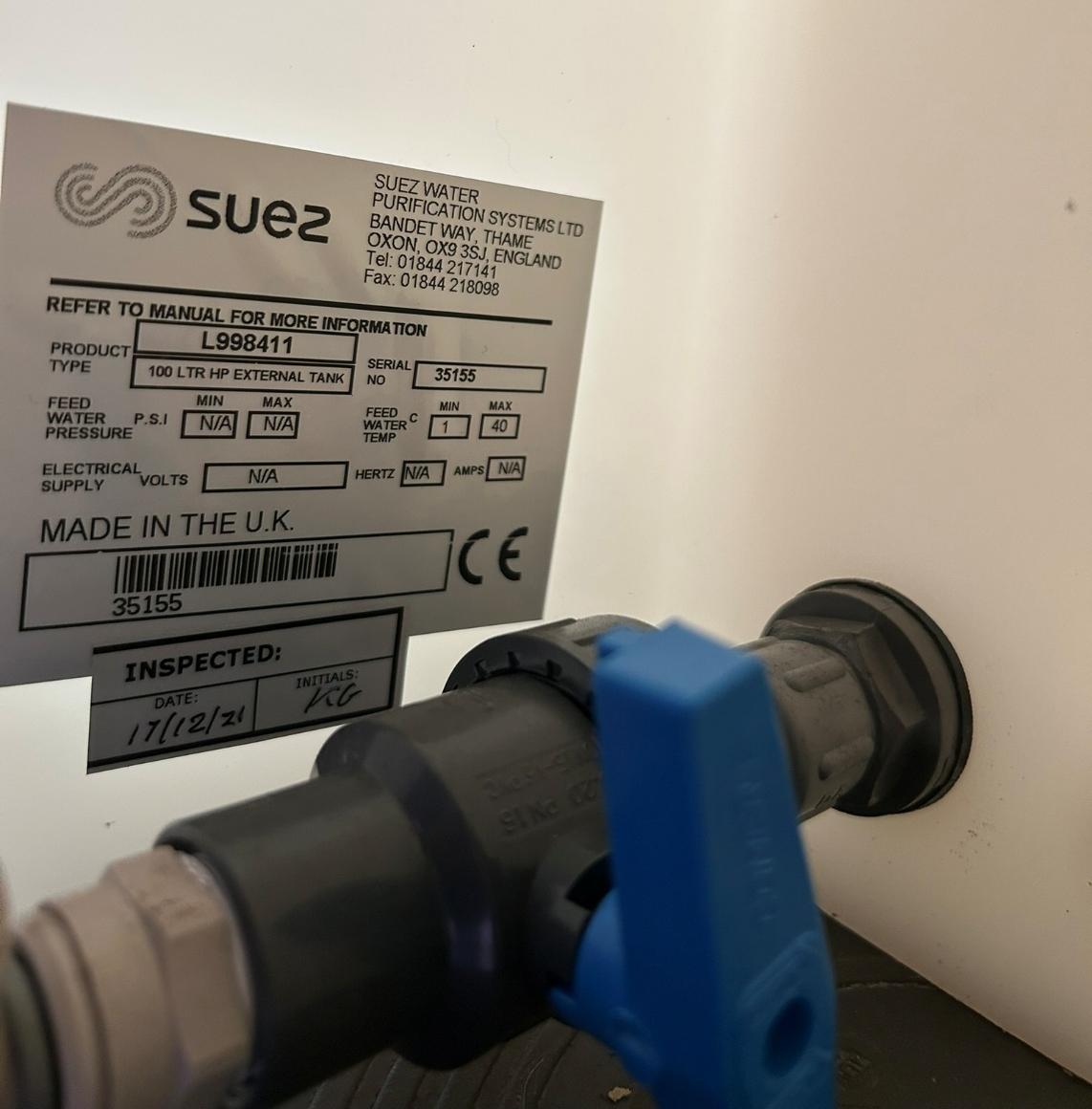 Image of SUEZ Select Analyst 320 Water Purification System with 100 L UV Tank