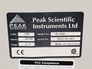 Thumbnail image of Peak Scientific N110DR Nitrogen Gas Generator