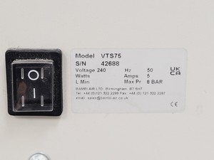 Thumbnail image of Bambi VTS75 Silent Air Compressor Lab