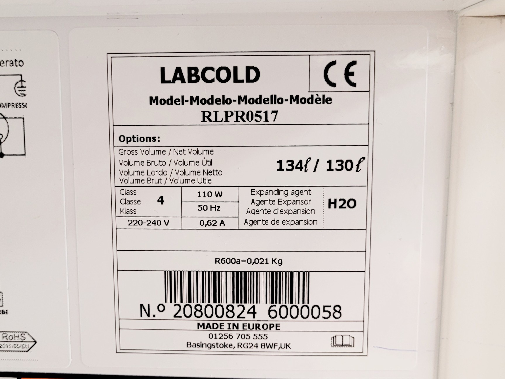 Image of LabCold RLPR0517 Sparkfree Refrigerator Lab