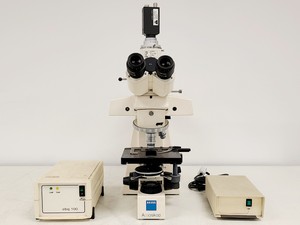Image of Zeiss Axioskop Microscope, 3 x Objectives (NEOFL 10x/40x/100x) EBQ 100 & PSU-100