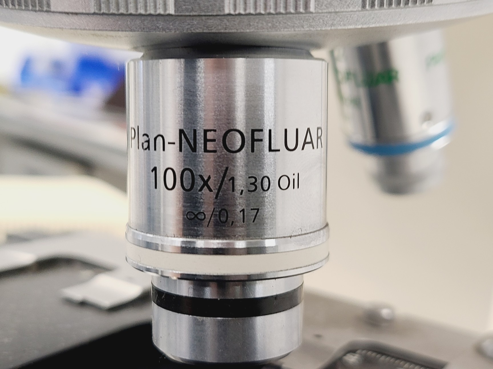 Image of Zeiss Axioskop Microscope, 3 x Objectives (NEOFL 10x/40x/100x) EBQ 100 & PSU-100