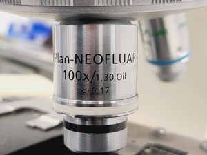 Thumbnail image of Zeiss Axioskop Microscope, 3 x Objectives (NEOFL 10x/40x/100x) EBQ 100 & PSU-100