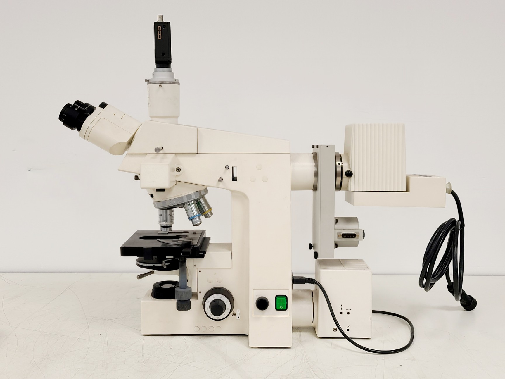 Image of Zeiss Axioskop Microscope, 3 x Objectives (NEOFL 10x/40x/100x) EBQ 100 & PSU-100
