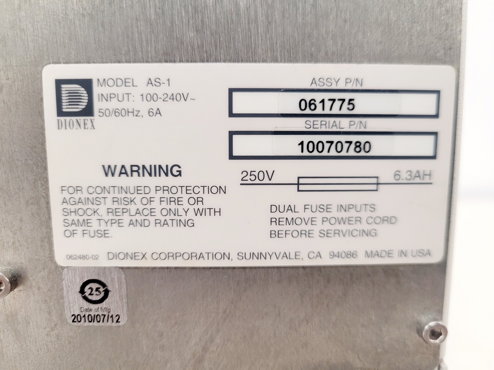 Image of Dionex ICS-5000 Ion Chromatography System DC-5 AS-1 EG-5 DP-5 SP-5