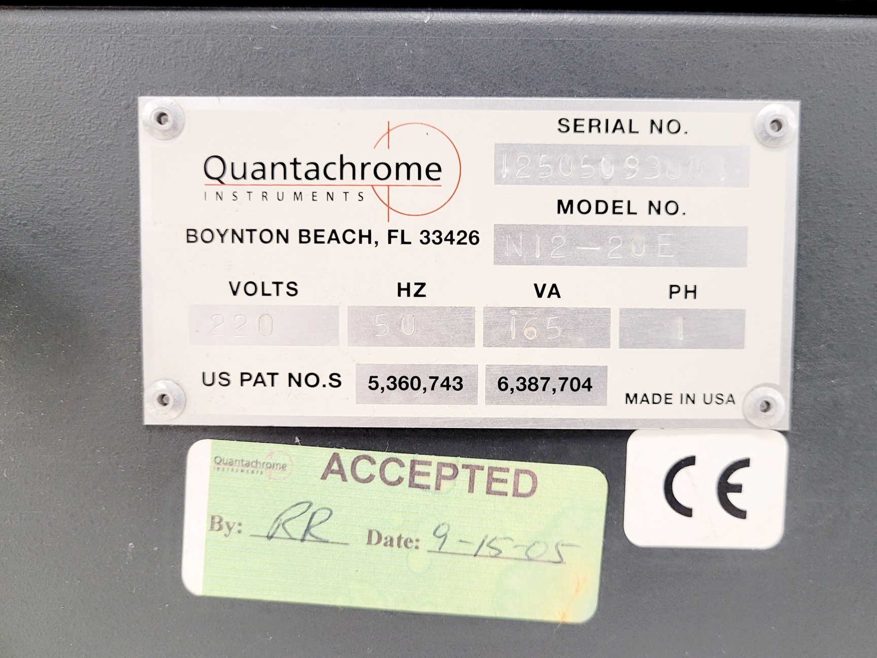 Image of Quantachrome NOVA 1200e Surface Area & Pore Size Analyzer