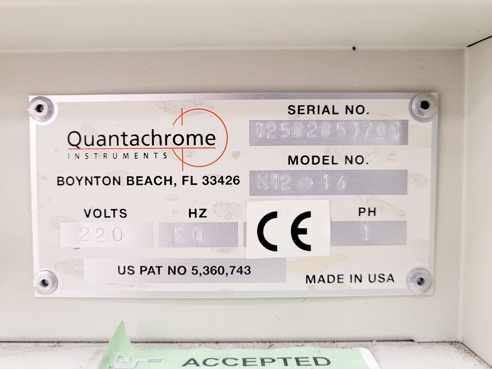 Image of Quantachrome NOVA 1000 Surface Area & Pore Size Analyzer