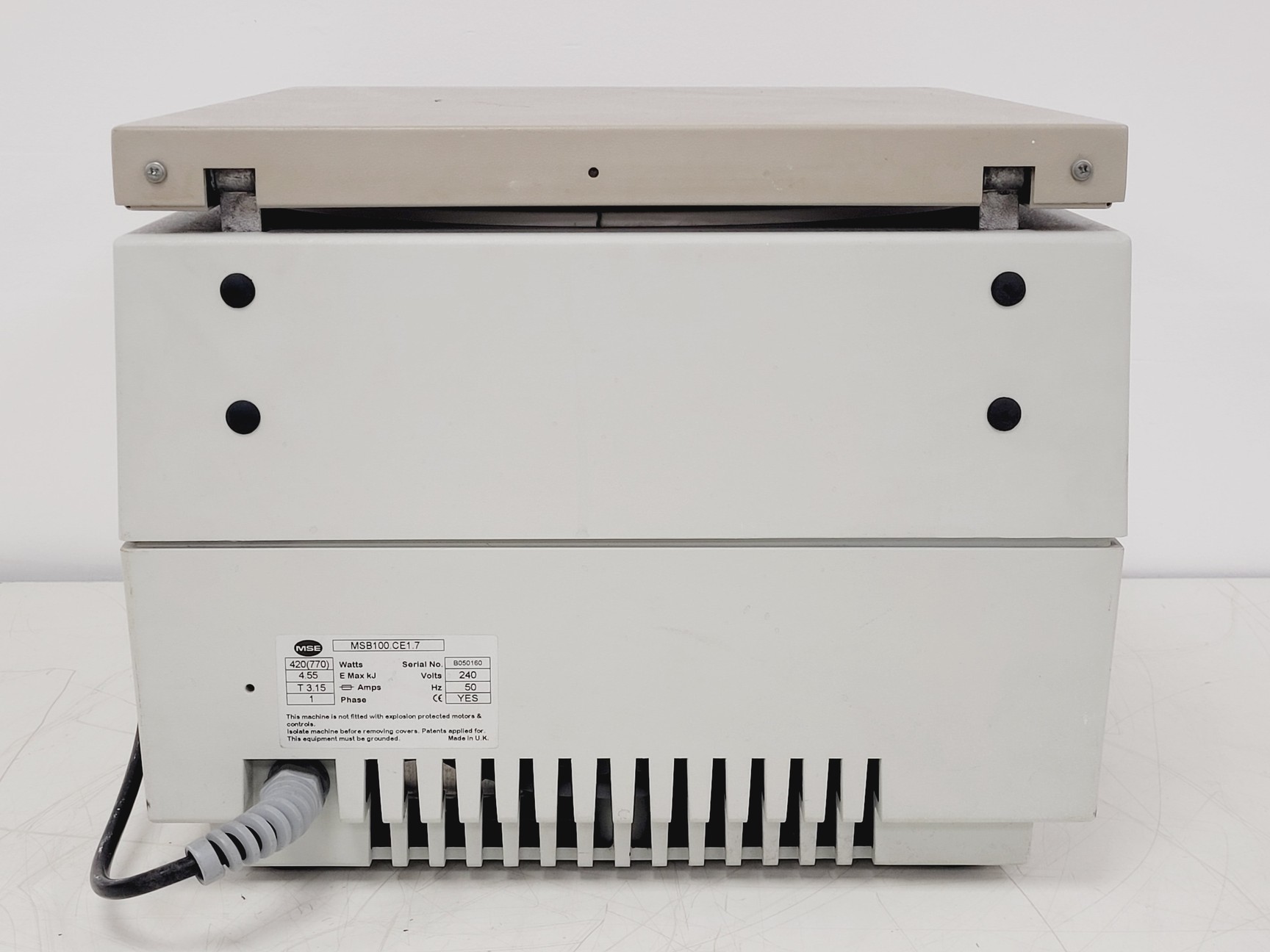 Image of MSE Mistral 1000 Benchtop Centrifuge w/ 4 x 200 Swing-Out Rotor