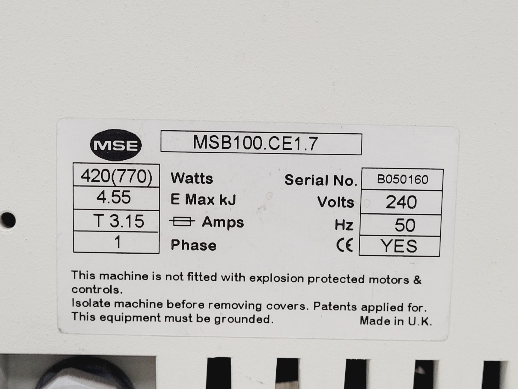 Image of MSE Mistral 1000 Benchtop Centrifuge w/ 4 x 200 Swing-Out Rotor