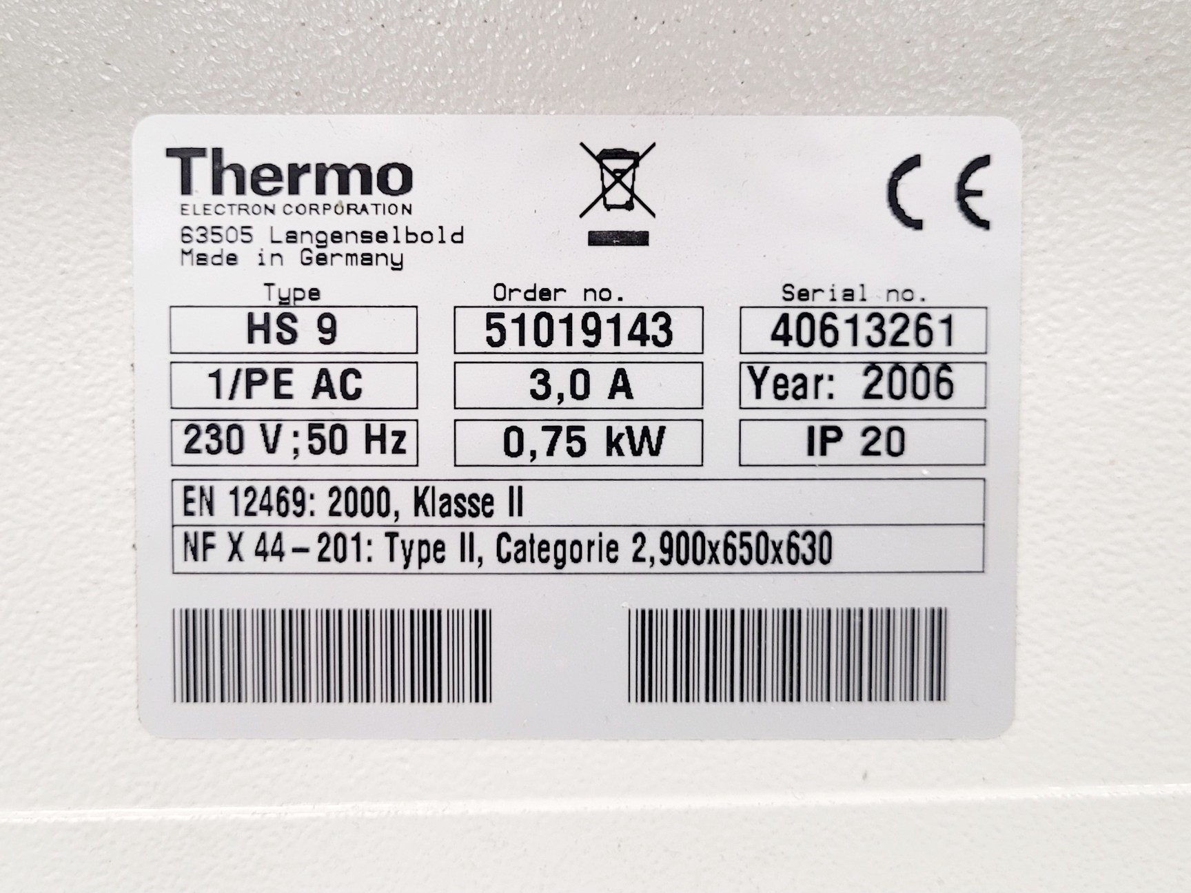 Image of Thermo Fisher HeraSafe HS9 Class 2 Biological Safety Cabinet