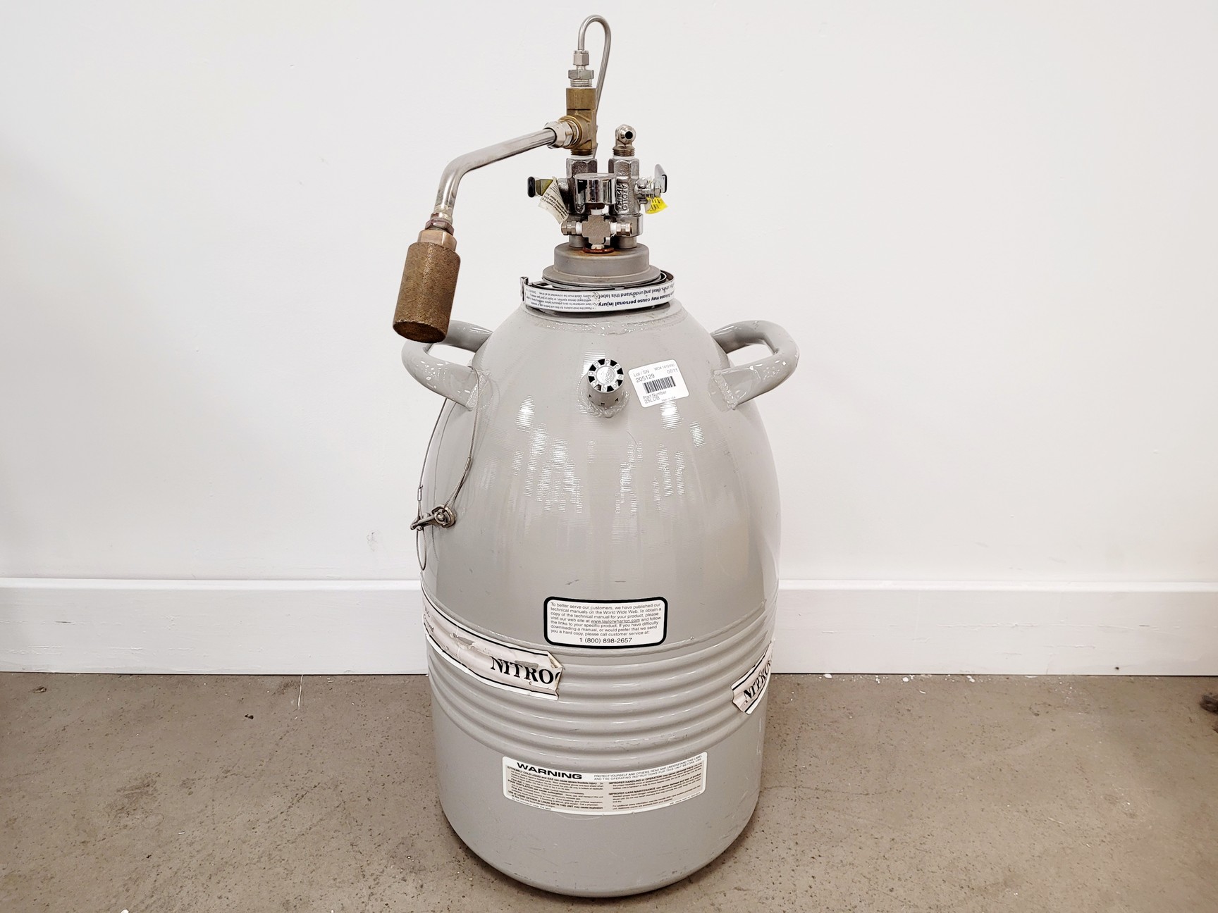 Image of Taylor Wharton LD25 Liquid Nitrogen Dewar Lab w/ Liquid Withdrawal Device
