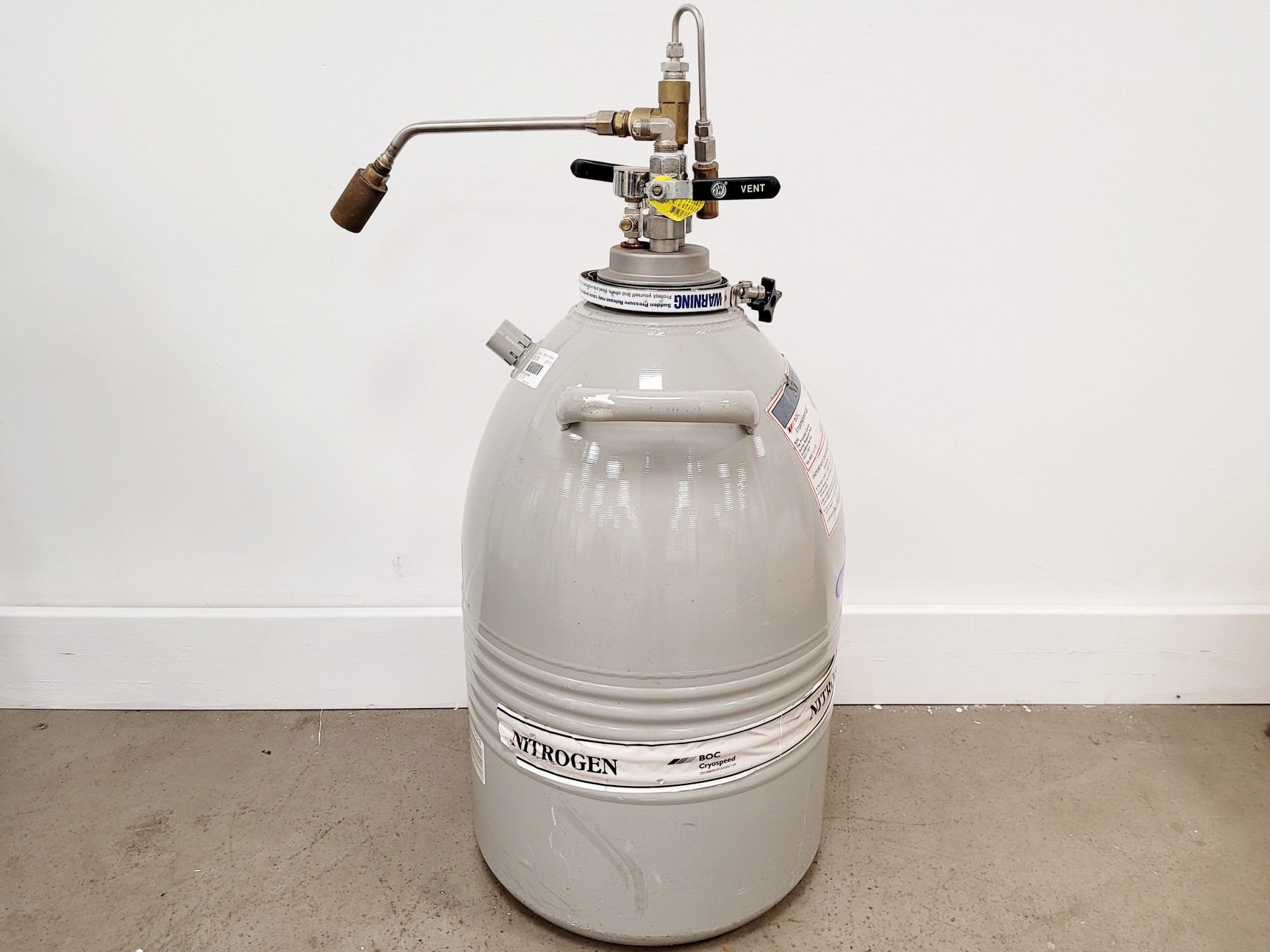 Image of Taylor Wharton LD25 Liquid Nitrogen Dewar Lab w/ Liquid Withdrawal Device